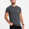 Ombre Streetstyle men's cotton pocket print t-shirt - black