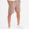 Ombre Unisex sweat shorts with drawstring waistband - brown