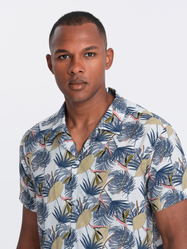 Ombre Viscose patterned men's short sleeve shirt - palm trees Ombre Viscose patterned men's short sleeve shirt - palm trees