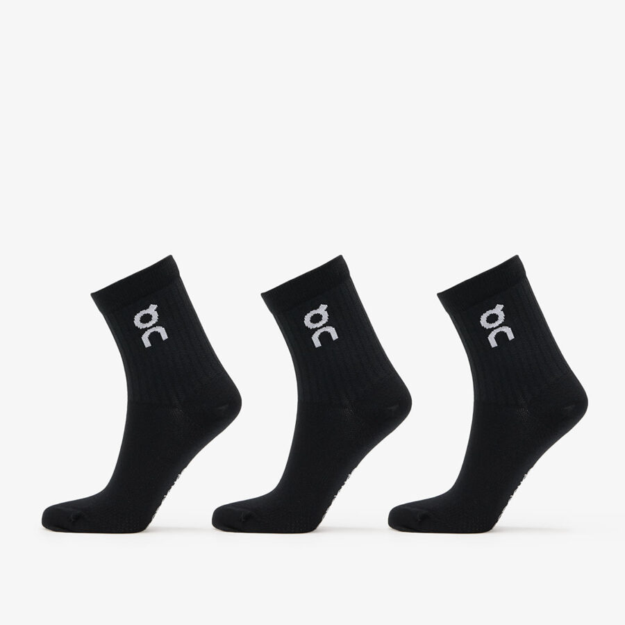 On Logo Sock High 3-Pack Black XS-alacsony-ár