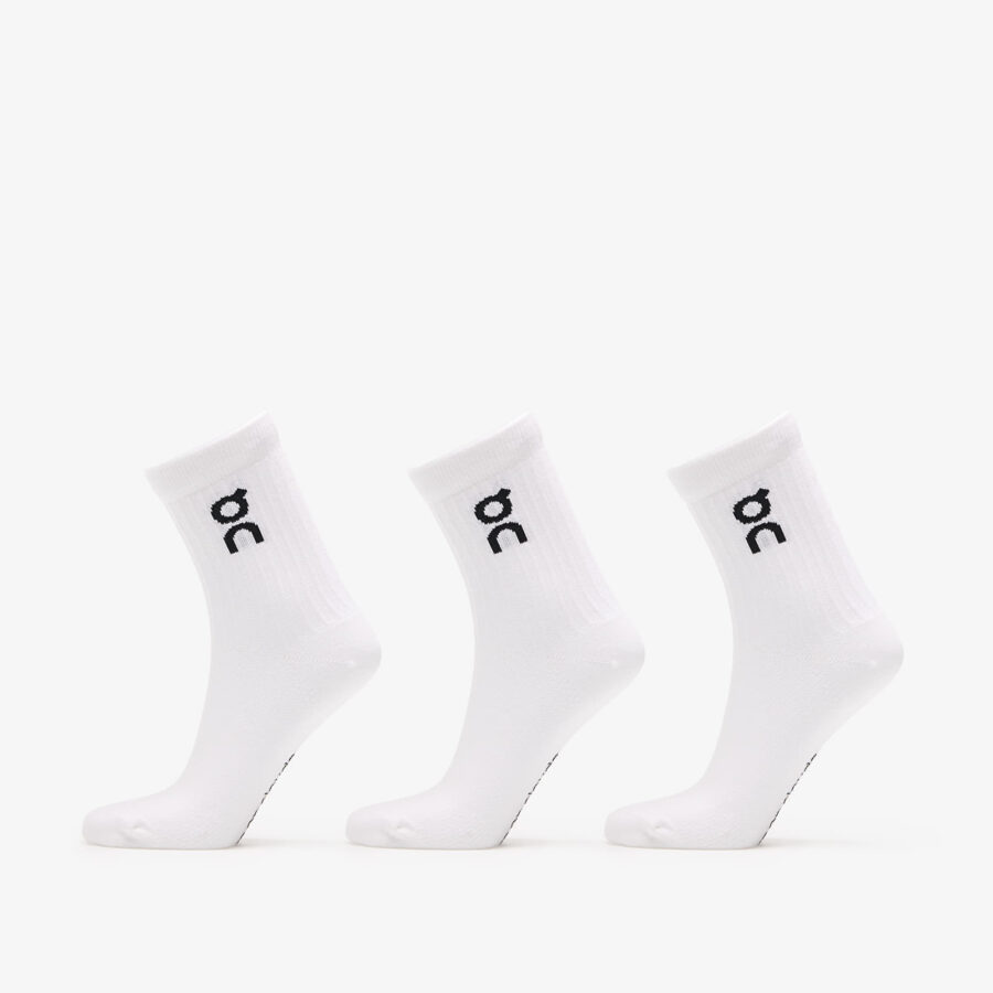 On Logo Sock High 3-Pack White XS-alacsony-ár