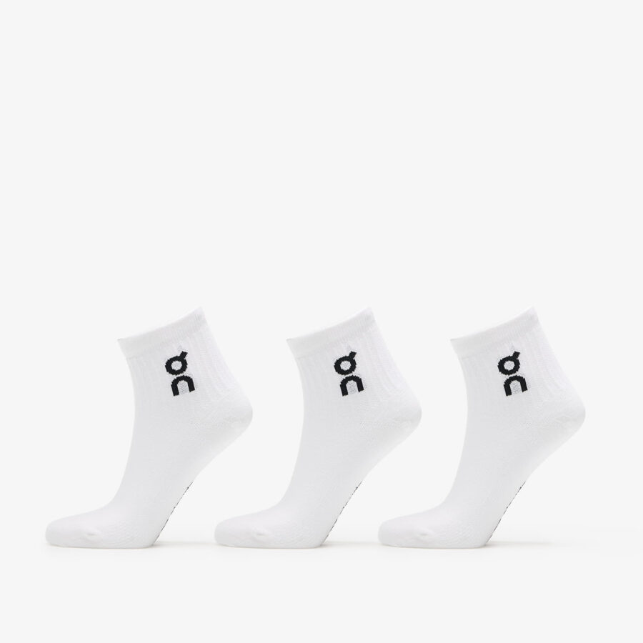 On Logo Sock Mid 3-Pack White M-alacsony-ár