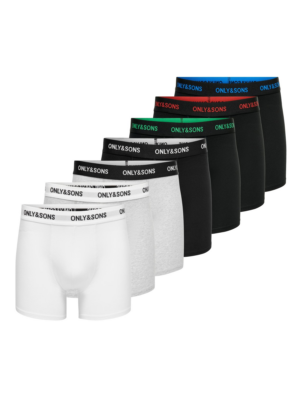 Only & Sons Boxeralsók 'FITZ'  szürke / piros / fekete / fehér-Ár