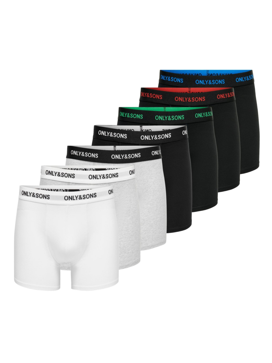Only & Sons Boxeralsók 'FITZ'  szürke / piros / fekete / fehér-Ár