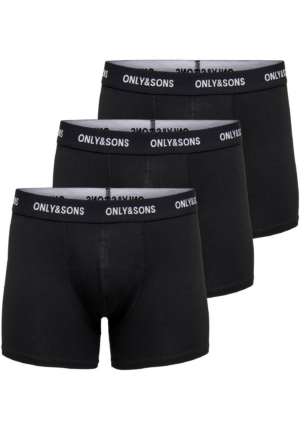 Only & Sons Boxeralsók 'Fitz'  fekete / piszkosfehér-Hungary