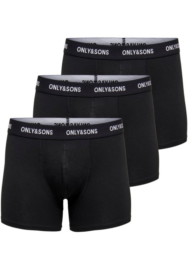 Only & Sons Boxeralsók 'Fitz'  fekete / piszkosfehér-Hungary