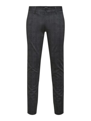 Only & Sons Chino nadrág 'Mark'  szürke / fekete melír-hu
