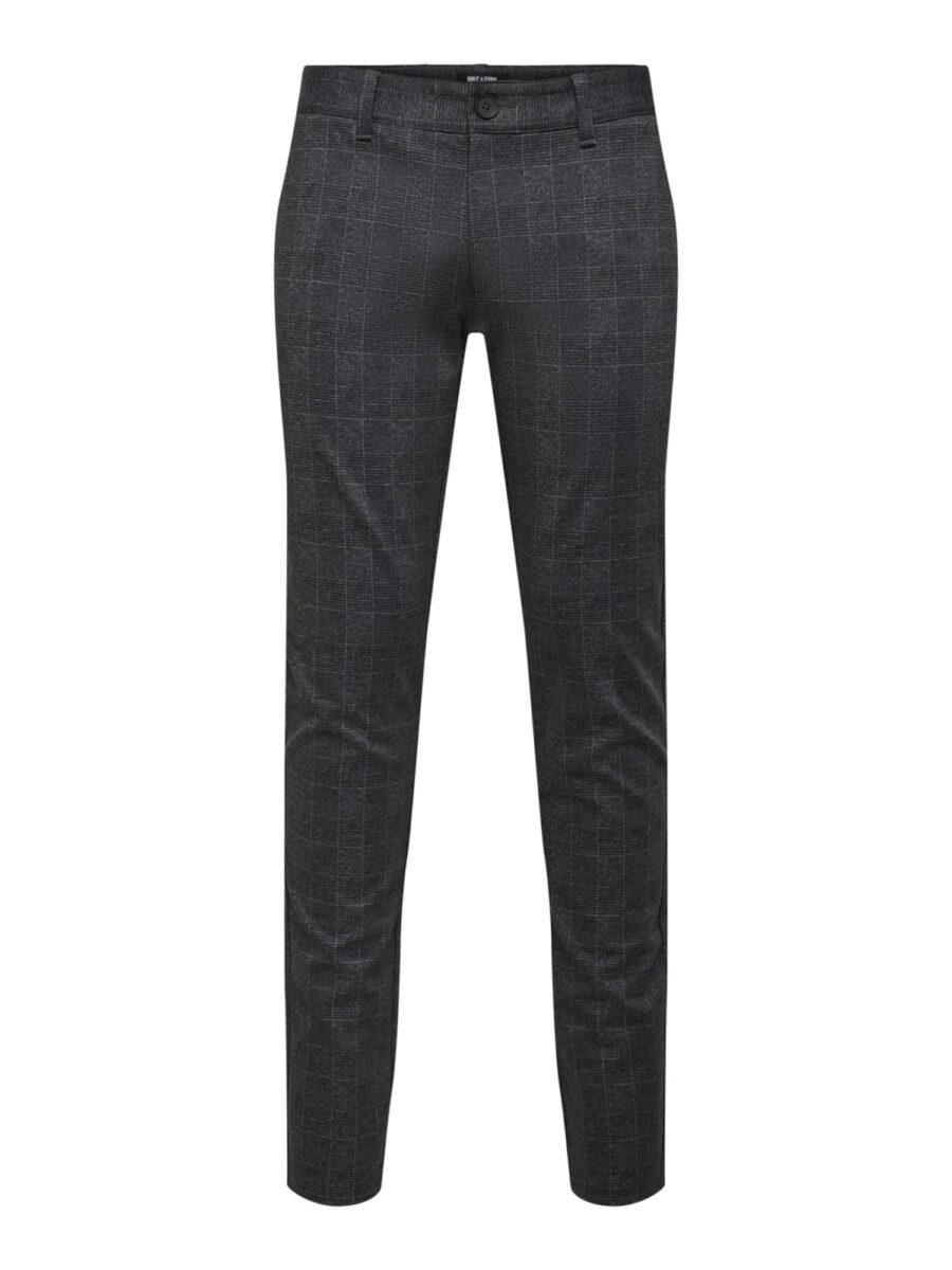Only & Sons Chino nadrág 'Mark'  szürke / fekete melír-hu