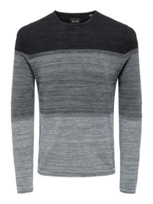 Only & Sons Pulóver 'Panter'  antracit / világosszürke / sötétszürke / szürke melír-Ár