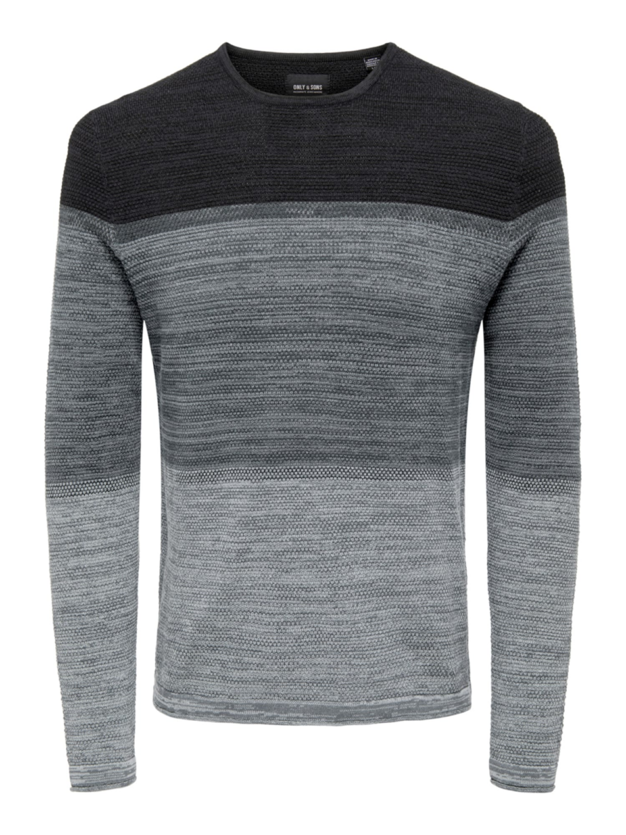 Only & Sons Pulóver 'Panter'  antracit / világosszürke / sötétszürke / szürke melír-Ár