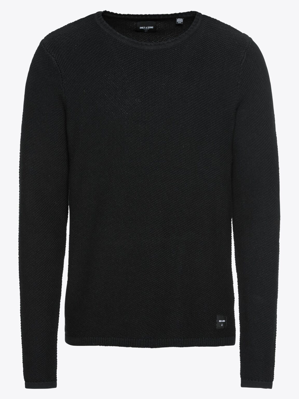 Only & Sons Pulóver 'onsDAN 7 STRUCTURE CREW NECK NOOS'  fekete