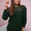 Openwork sweater green