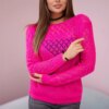 Openwork sweater pink neon