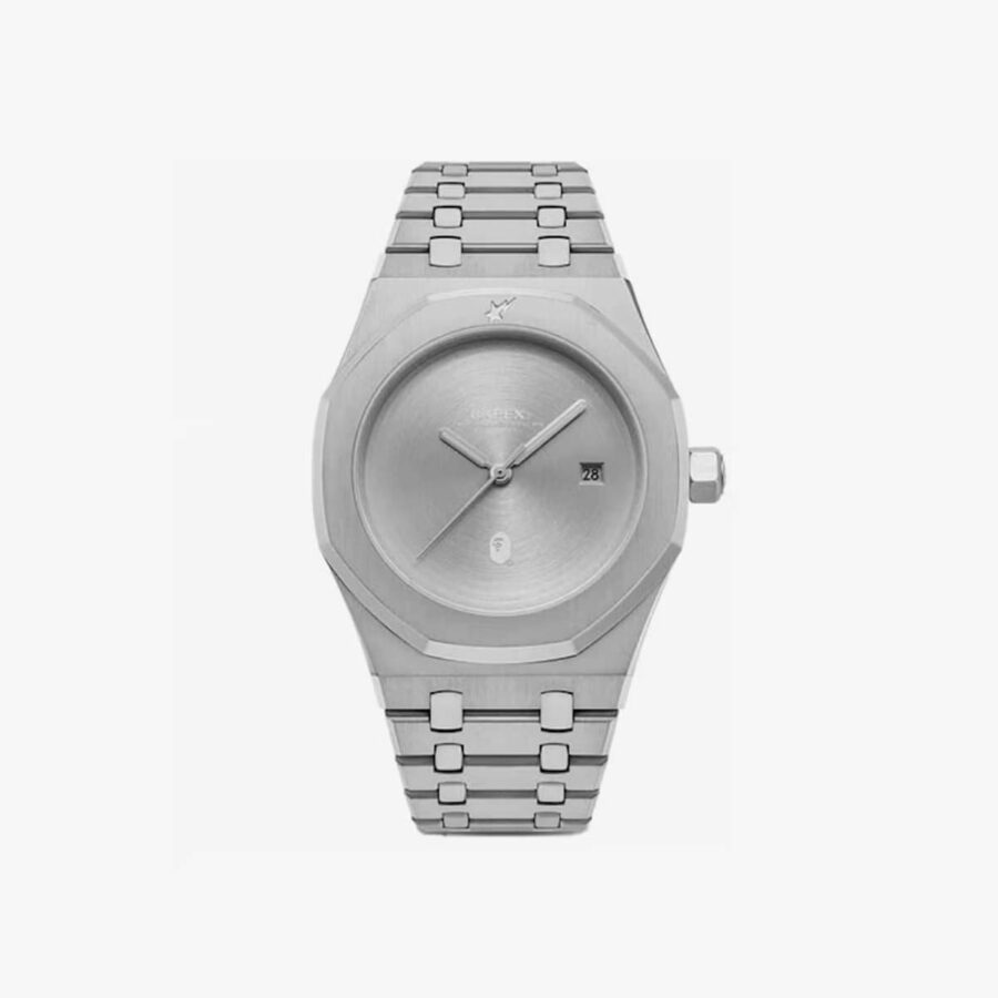Óra A BATHING APE Type 9 Bapex Watch Silver Universal-alacsony-ár