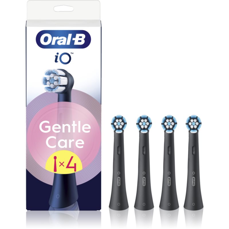 Oral B iO Gentle Care tartalék kefék az érzékeny ínyre Black 4 db