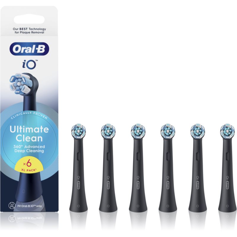Oral B iO Ultimate Clean csere fejek a fogkeféhez Black 6 db