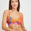 Orange Desigual Attina I Women's Patterned Swimwear Upper - Women