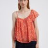 Orange Women's Floral Blouse CAMAIEU - Ladies