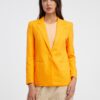 Orange Women's Linen Jacket ONLY Lola-Caro - Ladies