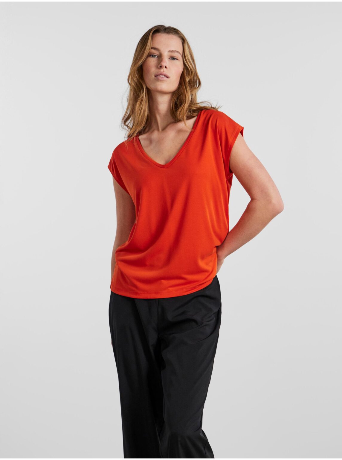 Orange Women's T-Shirt Pieces Kamala - Women's