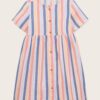Orange-blue striped dress for girls Tom Tailor - Girls