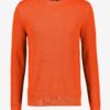 Orange men's ribbed basic sweater LERROS - Men