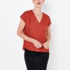 Orange patterned blouse CAMAIEU - Women