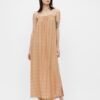 Orange patterned loose maxi-dresses with slits . OBJECT Rafia - Women