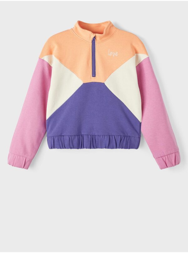 Orange-purple girl's sweatshirt name it Banina - Girls