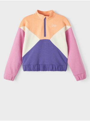 Orange-purple girl's sweatshirt name it Banina - Girls