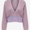 Orange-purple women's striped cardigan ONLY Asa - Women's
