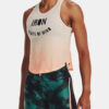 Orange-white women's tank top Under Armour Project Rock State of Mind Tnk