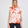 Orange-white women's tie-dye T-shirt Replay - Women's