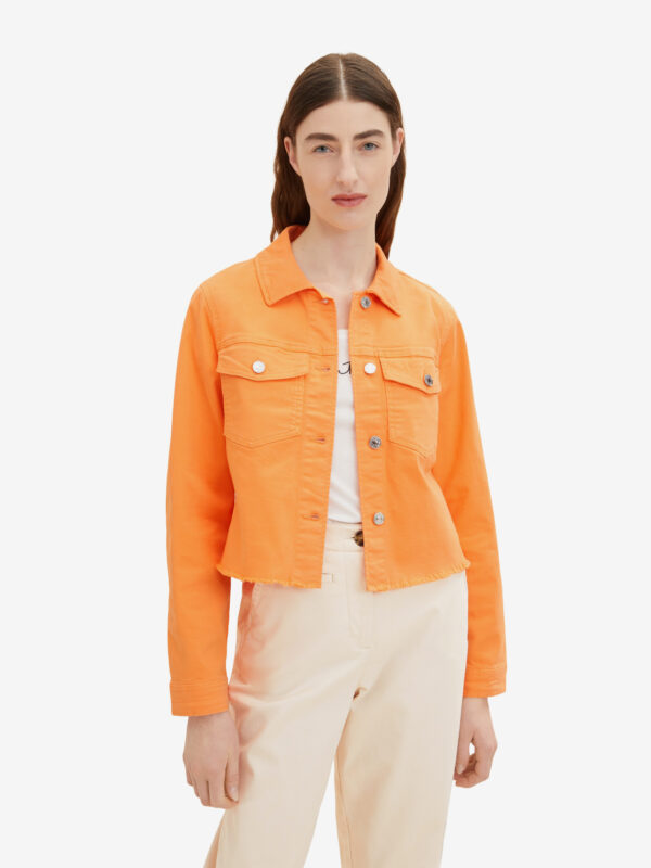 Orange women's canvas jacket Tom Tailor