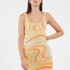 Orange women's patterned sheath dress Noisy May Alana - Women's
