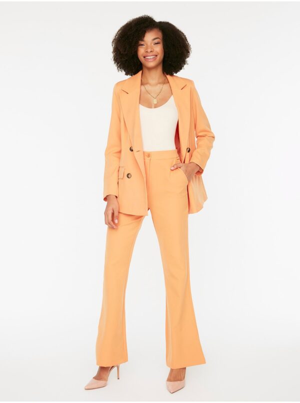 Orange women's wide trousers Trendyol - Women