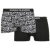 Organic Boxer Shorts 2-Pack Detail aop+black