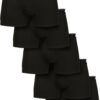 Organic Boxer Shorts 5-Pack blk+blk+blk+blk+blk