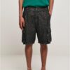 Organic Denim Cargo Shorts Black Washed