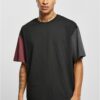Organic Oversized Colorblock T-Shirt Black