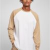 Organic Oversized Raglan Long Sleeve White/Beige