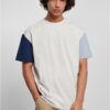 Organic Oversized T-Shirt Colorblock Light Grey