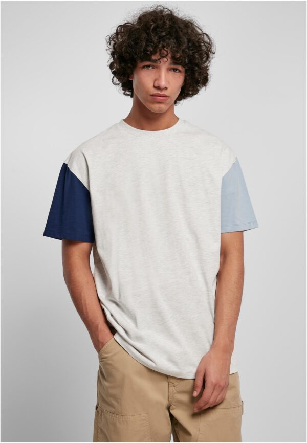 Organic Oversized T-Shirt Colorblock Light Grey Organic Oversized T-Shirt Colorblock Light Grey