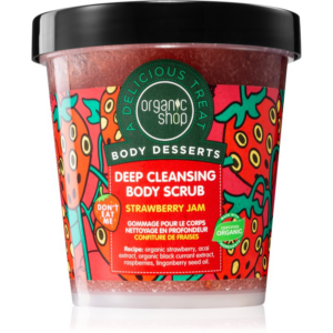 Organic Shop Body Desserts Strawberry Jam mélytisztító peeling testre 450 ml-Ár