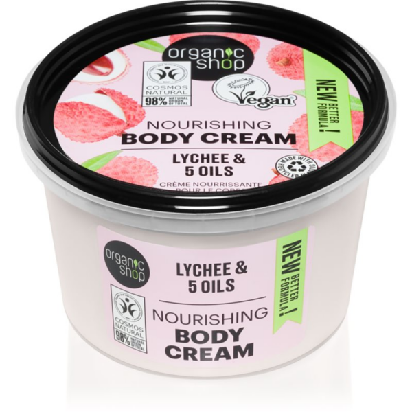 Organic Shop Lychee & 5 Oils ápoló testkrém 250 ml-Ár