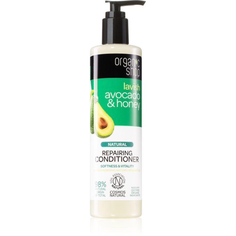 Organic Shop Natural Avocado & Honey regeneráló kondicionáló száraz és sérült hajra 280 ml-Ár