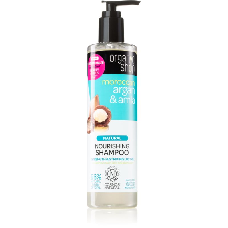 Organic Shop Natural Moroccan Argan & Amla tápláló sampon a sérült és festett hajra 280 ml-Ár