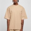 Organic T-shirt with Oversized Sleeve UnionBeige