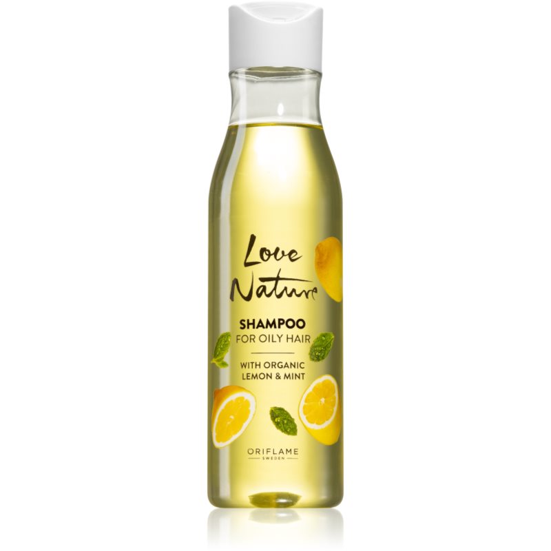 Oriflame Love Nature Organic Lemon & Mint mélyen tisztító sampon zsíros hajra 250 ml-Ár