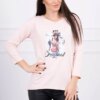 Original print blouse powder pink